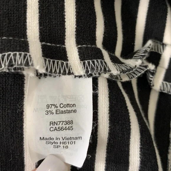 J.Crew Woman’s Black And White Striped Daybreak Sleeveless Ponte Dress Size M - Picture 5 of 10